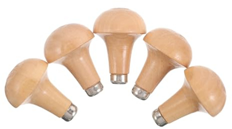 Angoily Manici in Legno Ergonomici per Intaglio e Incisione, 5 Pezzi Facili da Sostituire, Adatti a Utensili per Lavorare Legno, Impugnatura Confortevole e Versatile