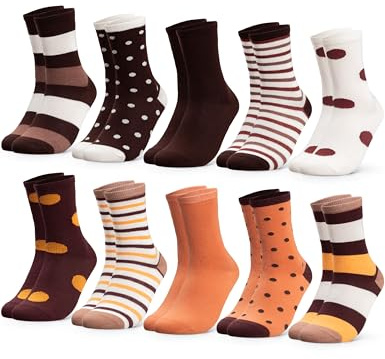 Occulto strumpor kvinnor 10 pack (modell: Lotte) Brun Mix 39-42