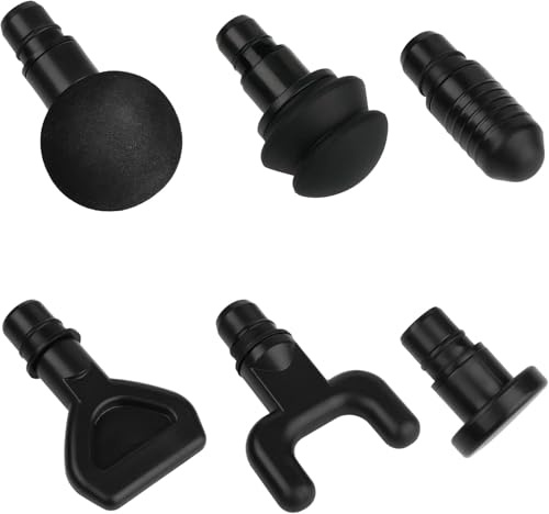 6 accesorios para pistola de masaje, kit de cabezal de repuesto para terapia muscular de tejido profundo, incluye cabeza de bola/plana/tenedor, para recuperación deportiva y relajación muscular