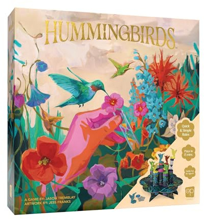 Hummingbirds Board Game, A Real-Time, Push Your Luck Dexterity Party Game, Test Your Timing & Collect Nectar Token Points, A Fun Family Game with Beautiful Artwork, Ages 8+, 2-4 Players, 15+ Play Time