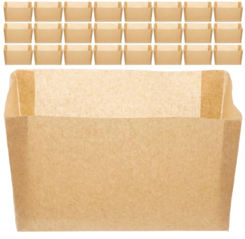 SHINEOFI 50 Pezzi Pirottini di Carta Antiaderente per Teglia da Plumcake, Fodere per Teglie da Pane Resistenti Alte Temperature, Carta da Forno Usa e Getta per Panificazione Casalinga