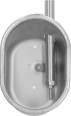Yctze Automatischer Trinknapf für Nutztiere – Futtertrog aus Edelstahl für Schweine, Ziegen, Schafe, Hunde und Rinder – Größe: 13 X 8 cm (Kleiner Ellipsentrainer, Größe: ca. 13 x 8 cm)