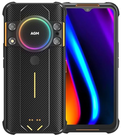 AGM H5 Rugged Android Smartphone, Unlocked Dual SIM 4G LTE, 20MP Night Vision Camera, 6.52 HD+ Screen, 6GB RAM 128GB ROM, 109dB Speaker, 7000mAh Battery, IP68 & IP69K Waterproof