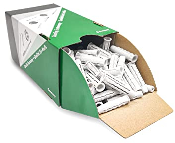 PARCO Premium Universaldübel, Allzweckdübel, Kunststoffdübel mit Rand für perfekten Halt in Beton, Stein, Holz UVM. | 12 x 60 mm, 25 Stück, Hochwertiges PA 6