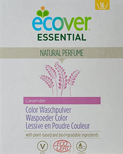 Ecover Waschpulver mit pflanzlichen Extrakten, natürlicher Lavendelduft, geeignet für alle Hauttypen, 16 Waschgänge, Box mit 1,2 kg
