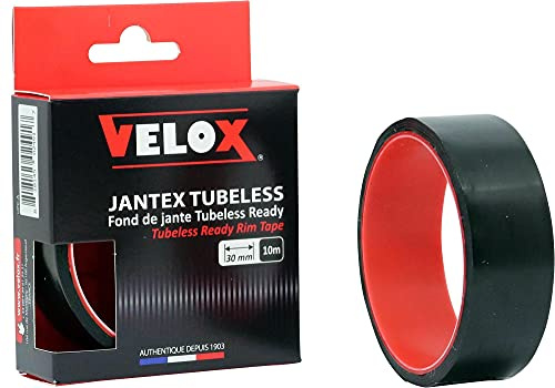 Velox Jantex Bande de Jante sans Chambre à air Unisexe Noir 30 mm x 10 m
