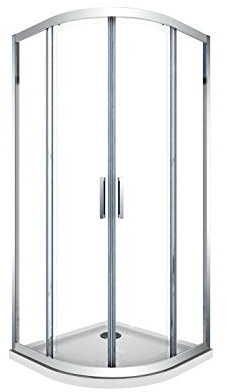 Box Doccia Curvo Semicircolare Tondo Vetro 6 mm Anti-calcare H.190 (77,5-79 H.190 cm)