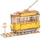 Rolife 3D Holzpuzzle Modellbau Car Holzbausatz für Erwachsene Teenager Straßenbahn 145 Teilen, Tramcar