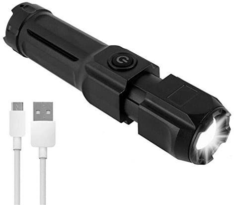 ruist-eu Poche LED Haute qualité Perles Lampe Super Bright 1000000 Lumens Lampes Poche Rechargeables avec câble USB Poche pour Le vélo en Plein air d'urgence, Le Camping, la randonné