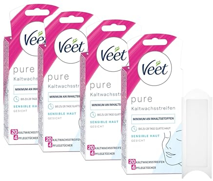 Veet Kaltwachsstreifen Gesicht (20 Stück (4er Pack))