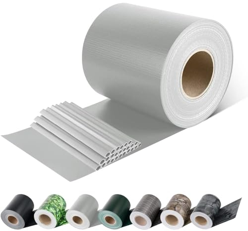 EFFE Fasce PVC frangivista con 20 Clip | Barriera per recinzioni Grigio Chiaro