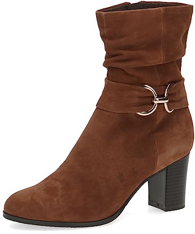 CAPRICE 9-25328-41, Stivaletti con tacco Donna, Marrone (Cognac Suede), 38 EU