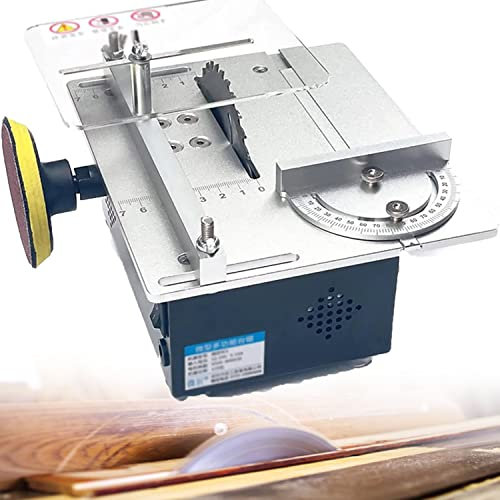 Mini Scie Sur Table Mini scie à table de précision portable 120 W, lame de scie circulaire réglable en hauteur, Idéal pour Couper du Bois, Métal Mou, Plastique, et du Carreaux