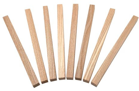 8 Stück quadratische Stäbchen aus Holz zum Dekorieren – 15 x 1 x 1 cm aus natürlicher Kiefer, zum Basteln, Formen, Kunst und Handwerk, Puzzle und Zahlen (BASTONCINI 15 x 1 cm)