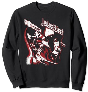 Judas Priest Stained Class Red On Black Sweatshirt