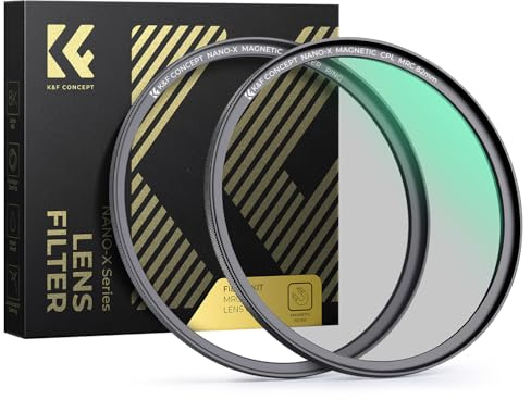 K&F Concept Nano X-Serie Magnetischer Polfilter 62mm mit Magnetischer Adapterring-Zirkularer Polarisationsfilter CPL Filter mit 28x vergütet