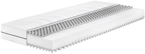 Badenia Trendline BT260 7-Zonen Kaltschaummatratze, Stiftung Warentest Testurteil GUT Ausgabe 03/2022 , Härtegrad 4 (H4 - fest), 90 x 200 cm, Öko-Tex Zertifiziert