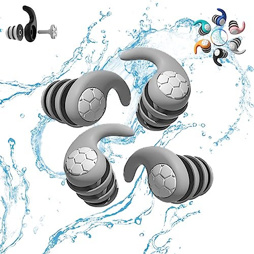 Ohrstöpsel Schwimmen Erwachsene,Schwimm Ohrstöpsel Silikon,swimming Ear Plugs, 2 Paar Wasserdichte Wiederverwendbare Silikon Schwimmen Ohrstöpsel - Ohrschutz Für Ideal Zum Surfen, Dusche,Tauchen