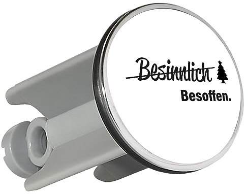 Huuraa Waschbeckenstöpsel Besinnlich Besoffen Tannenbaum Geschenk 4cm für Waschbecken Abflussstopfen Besinnlich Besoffen Geschenkidee