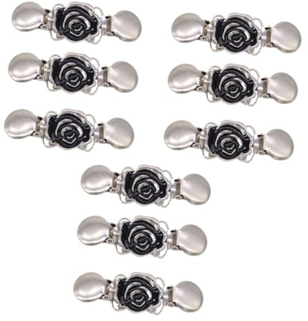 ABOOFAN 9 Stk Kleiderclips Zum Anpassen Mädchen Strickjacke Vintage-blusen Für Frauen Cardigan-clips Kleid Für Frauen Silbernes Hemd Silberbrosche Schalnadel Damen Die Blumen Schalschnalle
