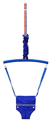 Zusammenklappbarer Babyschaukelstuhl mit Wissenschaftlichem Sattel für Aktive Babys, Tragbare Babywippe (Blau)