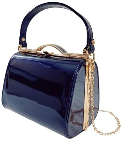 UShopUK Top Handle Patent Leather Cross Body Bridal Prom Wedding Evening Party Clutch Hand Bag