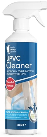 UPVC Cleaner and PVC Cleaner for Windows and Doors - 500ml Window Spray, Solvent-Based PVC Spray, Effective UPVC Cleaning Solution for Conservatories and All Plastic Surfaces