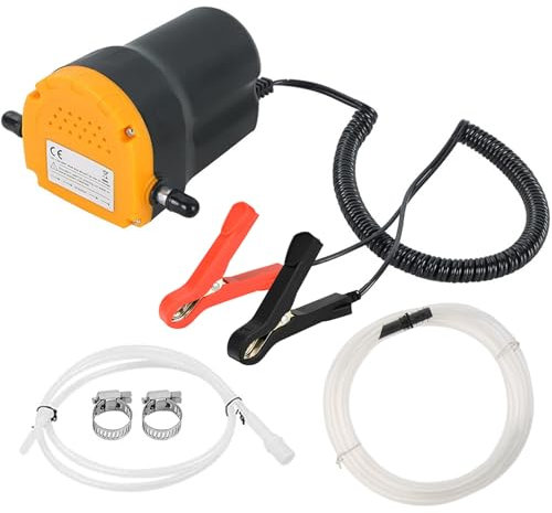 TONZACK Ölwechselpumpen-Extraktor,Dieselpumpe Ölpumpe12V 80W,Dieselpumpe Kraftstoffpumpen,Kraftstoff-Umfüllpumpe mit Rohren Für Auto, Motorrad, Boot, LKW(Pumpen Sie kein Wasser, Benzin)