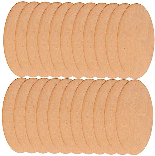 NUOBESTY 100stücke Ovale Holz Stücke Unfinished Holz Chips Diy Handwerk Blanker Holzspan Zum Selbermachen Für Feste Und Dekoration