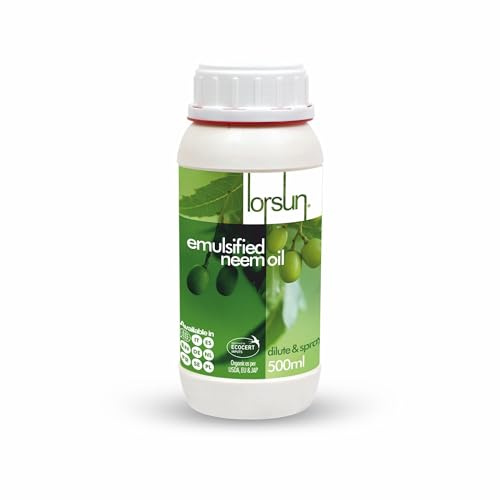 Lorsun Aceite de Neem Emulsionado | Fórmula Hidrosoluble - Diluir y Aplicar (500 ml)