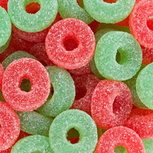 Queen City Candy Cave - Ghirlanda natalizia a forma di anello, caramelle spolverate di zucchero e caramelle aromatizzate alla ciliegia e lime, 230 ml