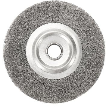 Spazzola in filo d'acciaio da 75-300 mm, filo da 0,15 mm, ruote in filo, spazzola rotonda per smerigliatrice da banco, utensile per sbavatura, adattatore per lucidatura della ruggine, 100 mm x 16 mm