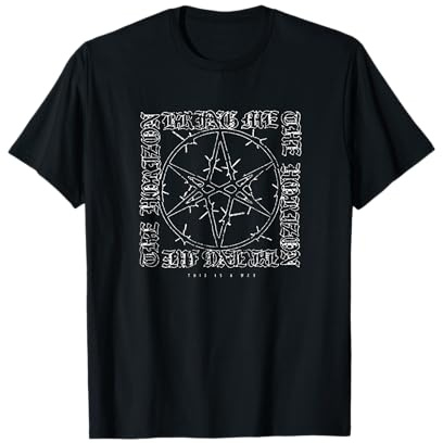 Tráeme el horizonte cuadrado de alambre de púas Camiseta