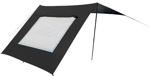 Carpa Lateral para Coche, Resistente al Viento, toldo de pícnic, Plegable, protección UV, con Red, para Camping, jardín, Aparcamiento, pícnic