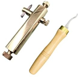 tianwandong Werkzeuge for den Geigenbau, Messing-Einlagefurnier, Rillenmacher, Schnitzer, Rillenmesser for Reinigen, Gitarrenbauer-Werkzeug, Musikinstrumenten-Zubehör(One Set)