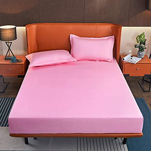 Lenzuolo con angoli in morbida spugna, 180 x 200 cm + 10 cm di profondità, soffice, per materassi fino a 10 cm di altezza, biancheria da letto accogliente essenziale
