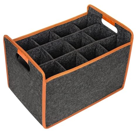 Flaschenträger 6 Flaschen, Hergestellt aus hochwertigem Filz Flaschentasche, Flaschenkorb Faltbar, Wiederverwendbare Männerhandtasche, Getränketräger für 1.5L Flaschenständer, Bierflaschen Weinflasche