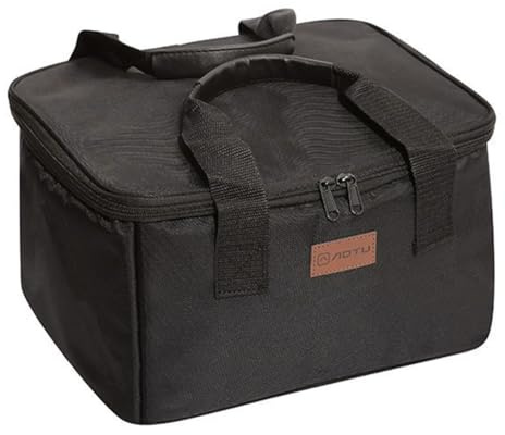 Gettimore Sac de Rangement Pique-nique Isotherme pour Camping et Cuisine en Plein Air Tissu Oxford 900D Doublure Aluminium Qualité Alimentaire 31x24x17cm Noir