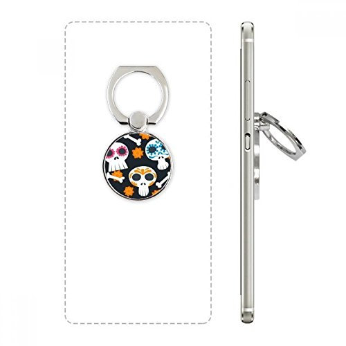 Bones Skull Flower Mexico Culture Illustration Cell Phone Ring Stand Holder Bracket Universal Smartphones Support Gift