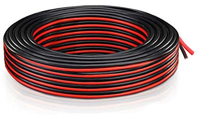 20 AWG Kabel Elektrischer Draht 2x 0.50mm² - Verlängerung litze Kabel 300V (21.3M Rot + 21.3M Schwarz) Niederspannung DC Wire Hookup Kupfer Stranded für Led Strip Driver, Auto und andere