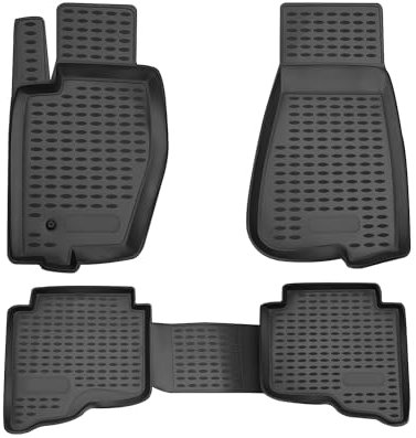 OMAC Gummimatten Fußmatten kompatibel mit Jeep Commander 2005-2011 TPE Automatte Schwarz 4X