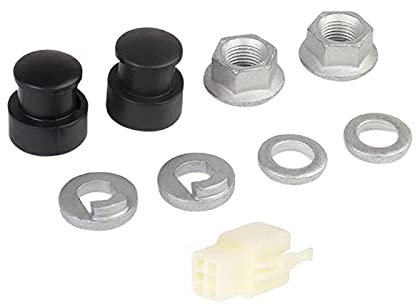 U/D E-bike Hub Motor Nuts Safety Washer Electric Bicycle Wheel Lock Nuts Motor Axle Bolt Screw with 12/14mm Shaft for Universal Bike Component (M12 Front)