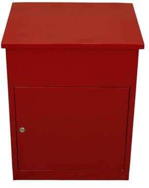 Paketbriefkasten Briefkasten für Pakete Paketbox Paket-Dropbox Paketstation für zuhause abschließbar Rot