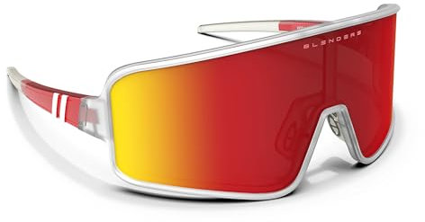 Blenders Eyewear Eclipse – Polarized Sunglasses – Wrap-Around Lens – 100% UV Protection – For Men – Hot Rageous