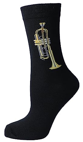 Musikboutique Musik-Socken mit eigenwebter Trompete, Blasmusik, 1 Paar (DE/NL/SE/PL, Numerisch, 43, 45, Regular, Regular)