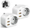 LENCENT 2X Adaptador Enchufe UK/Reino Unido, Adaptador Inglaterra Viaje con Carga Rápida QC3.0+PD20W, Europa España Portugal a Reino Unido para Escocia, Irlanda, Gales, Maldivas, Gran Bretaña, Tipo G
