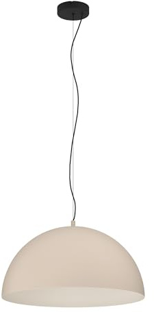 EGLO Hängelampe Gaetano 1, 1-flammige Pendelleuchte über Esstisch, Esszimmerlampe aus Metall in Sandfarben und Schwarz, Hängeleuchte mit E27 Fassung, Ø 53,5 cm