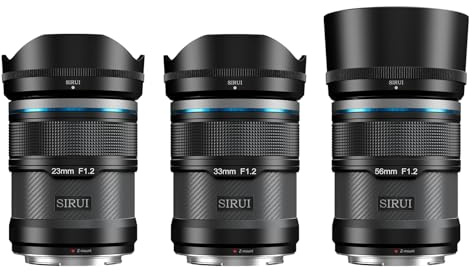 SIRUI Sniper Autofocus Objectifs Kit, 23mm, 33mm, 56mm F1.2 Grand Angle APS-C pour Z30, Z50, Zfc (Monture Z, Noir)