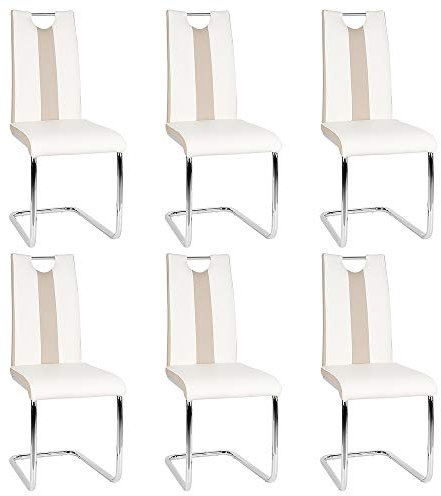 Belfoyer Fristående stol matsalsstol (beige, 6 st)