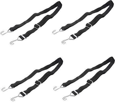 Verstellbare Bungee Seile 4 Stück, Schwarze Befestigungsgurte